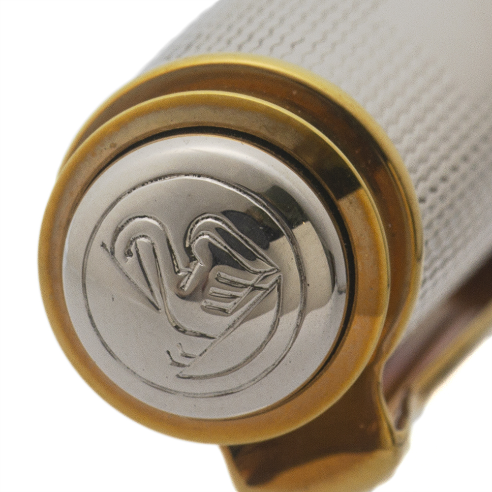 Pelikan M750 Jubilee SE Fountain Pen - Silverplate w Gold Trim